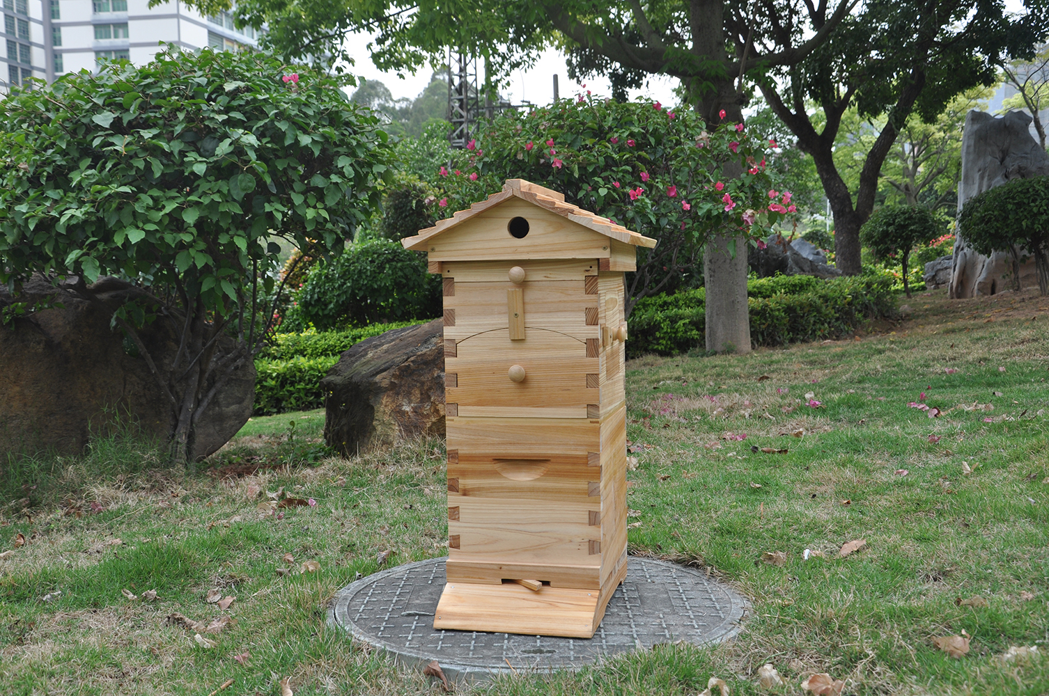 Auto Flow Bee Hives Honey Boxes Beehive + 4 x Beekeeping Frames +6 Bee Foundations with frames