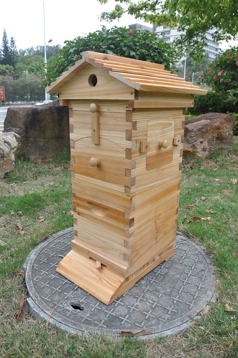 Auto Flow Bee Hives Honey Boxes Beehive + 4 x Beekeeping Frames +6 Bee Foundations with frames