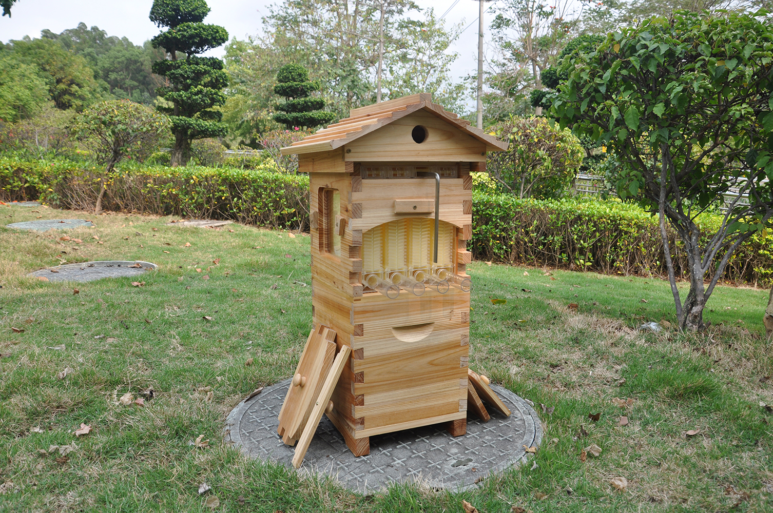 Auto Flow Bee Hives Honey Boxes Beehive + 4 x Beekeeping Frames +6 Bee Foundations with frames