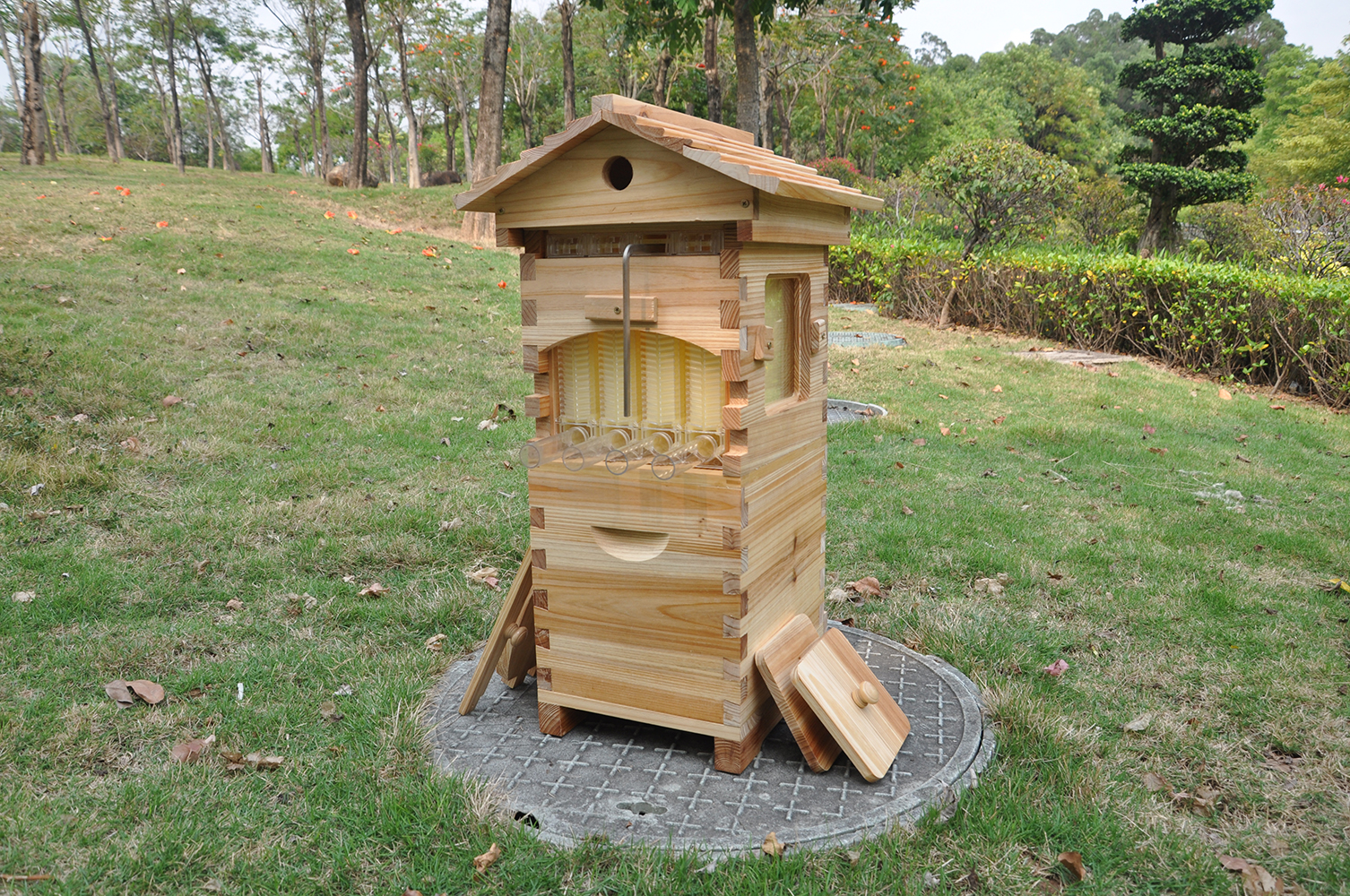 Auto Flow Bee Hives Honey Boxes Beehive + 4 x Beekeeping Frames +6 Bee Foundations with frames