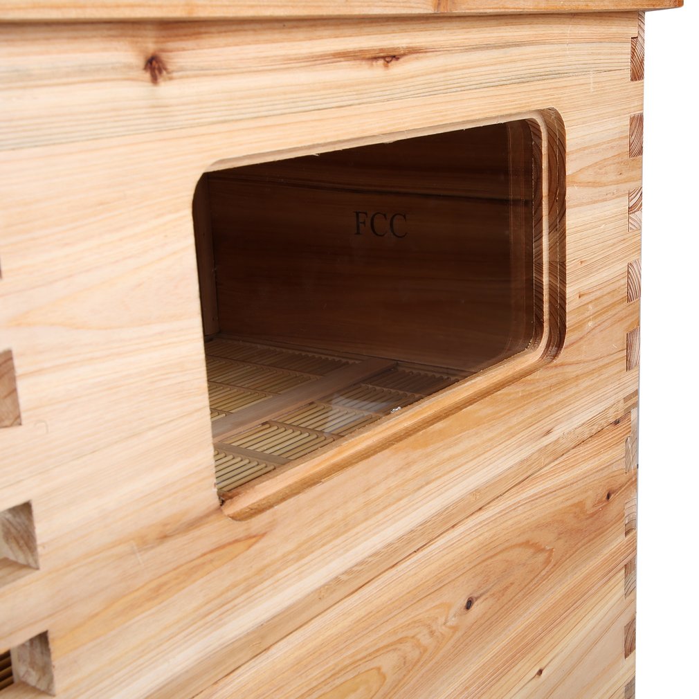 CA Auto Flow Bee Hive Boxes House Beehives + 7 Beekeeping Plastic Frames BPA Free