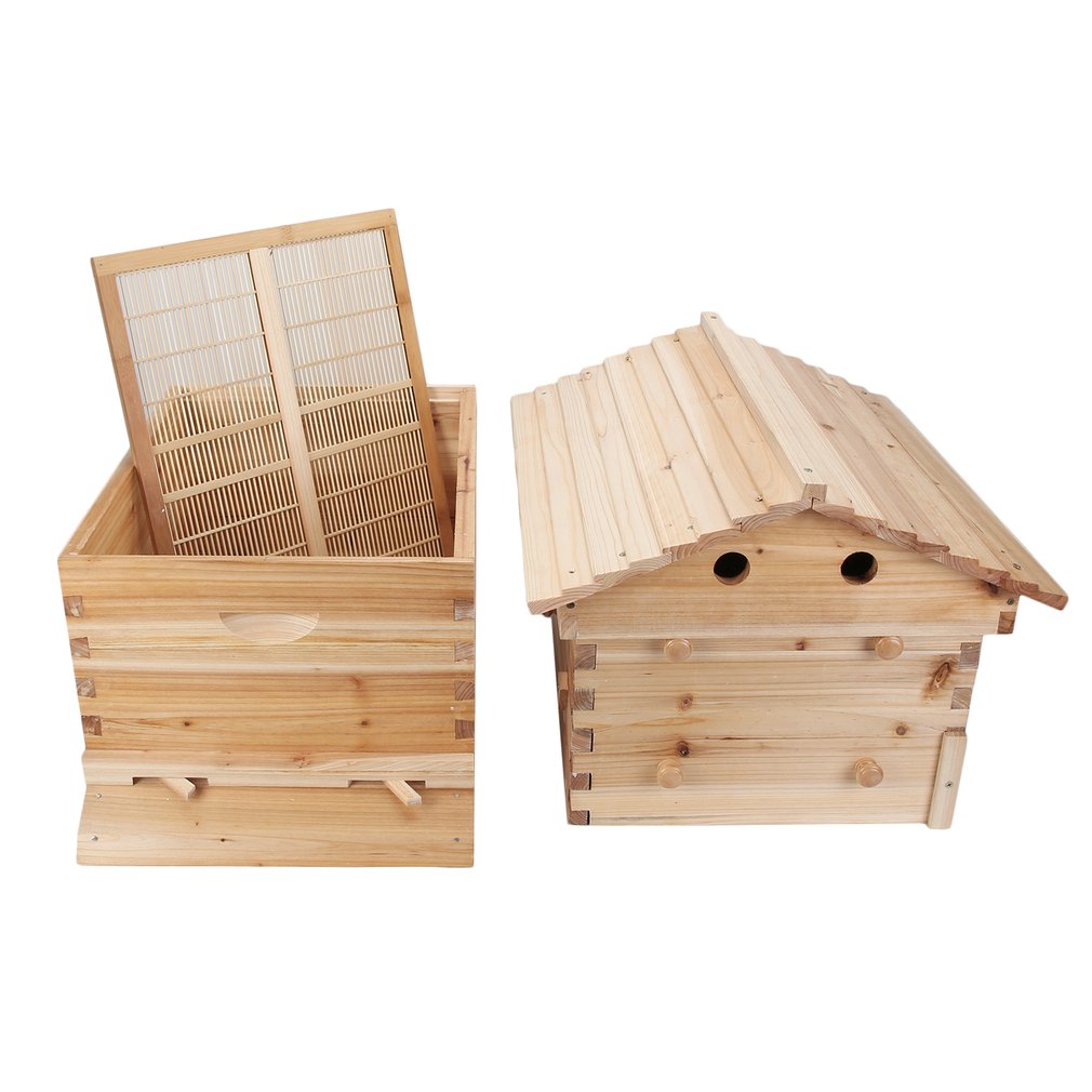 Auto Flowing Bee Hives Beekeeping Boxes Honey House + 7 x Beekeep Frames + HAVE STAND US