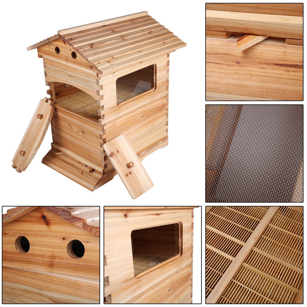 Auto Flowing Bee Hives Beekeeping Boxes Honey House + 7 x Beekeep Frames + HAVE STAND US