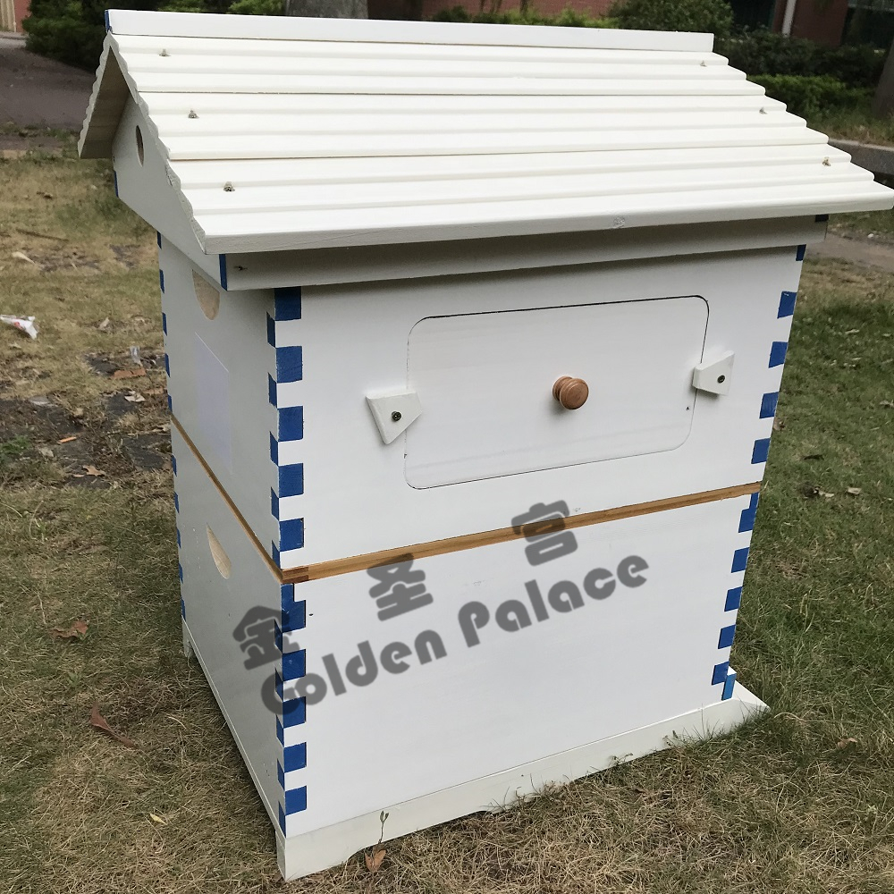 US STOCK Wooden Auto Flow Beehives Beekeeping Boxes + 7x Bee Hives Frames+ Box Stand