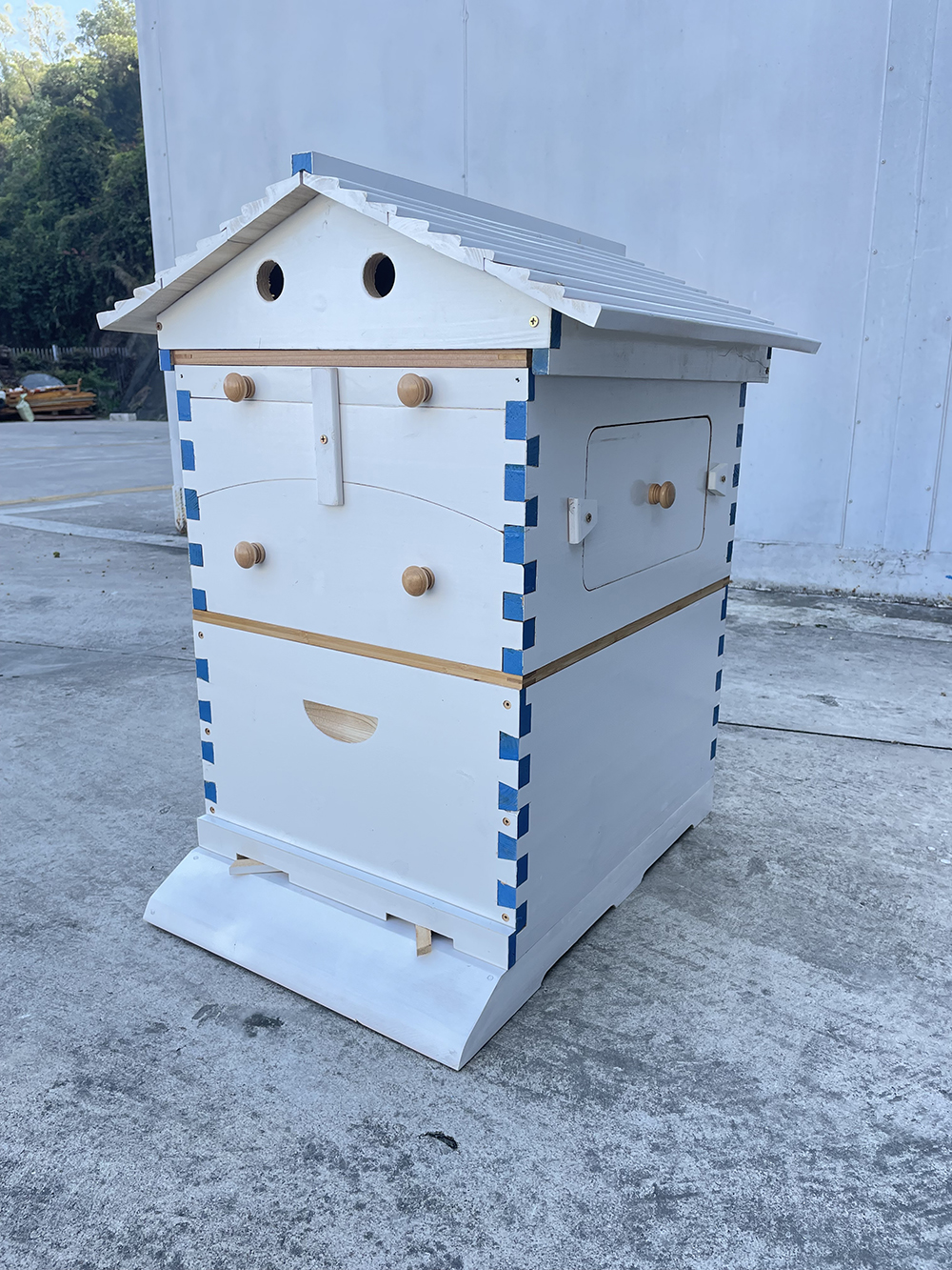 US STOCK Wooden Auto Flow Beehives Beekeeping Boxes + 7x Bee Hives Frames+ Box Stand