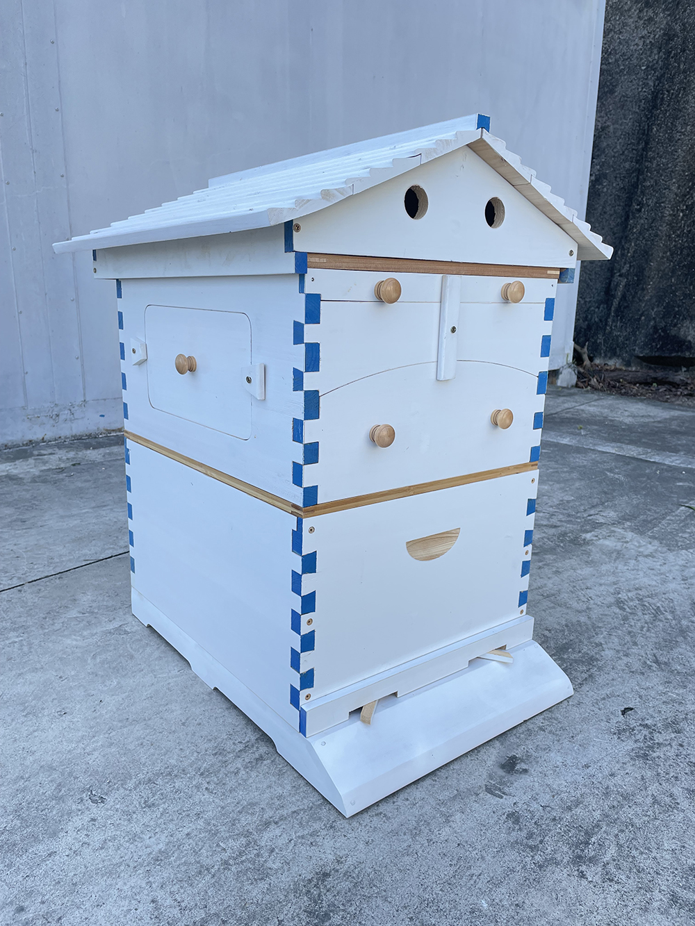US STOCK Wooden Auto Flow Beehives Beekeeping Boxes + 7x Bee Hives Frames+ Box Stand
