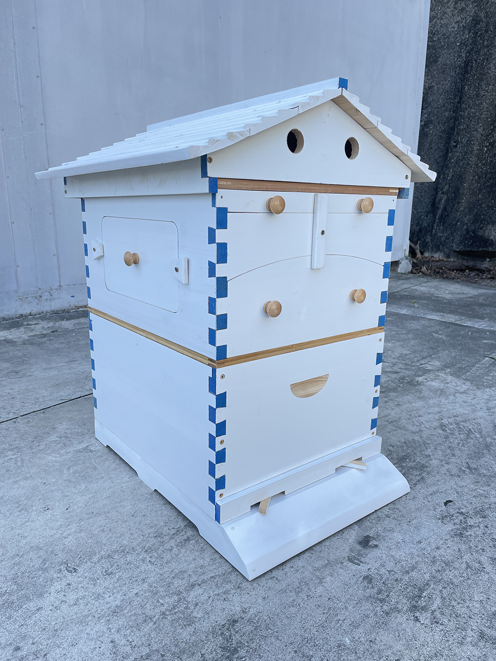 Painted Auto Flow Bee Hives Beekeeping Brood House Bee Boxes &7 Beehive Frames