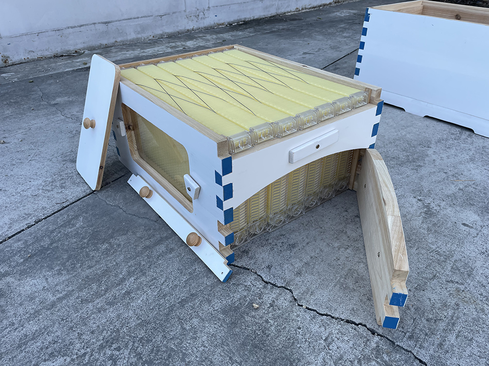 US STOCK Wooden Auto Flow Beehives Beekeeping Boxes + 7x Bee Hives Frames+ Box Stand