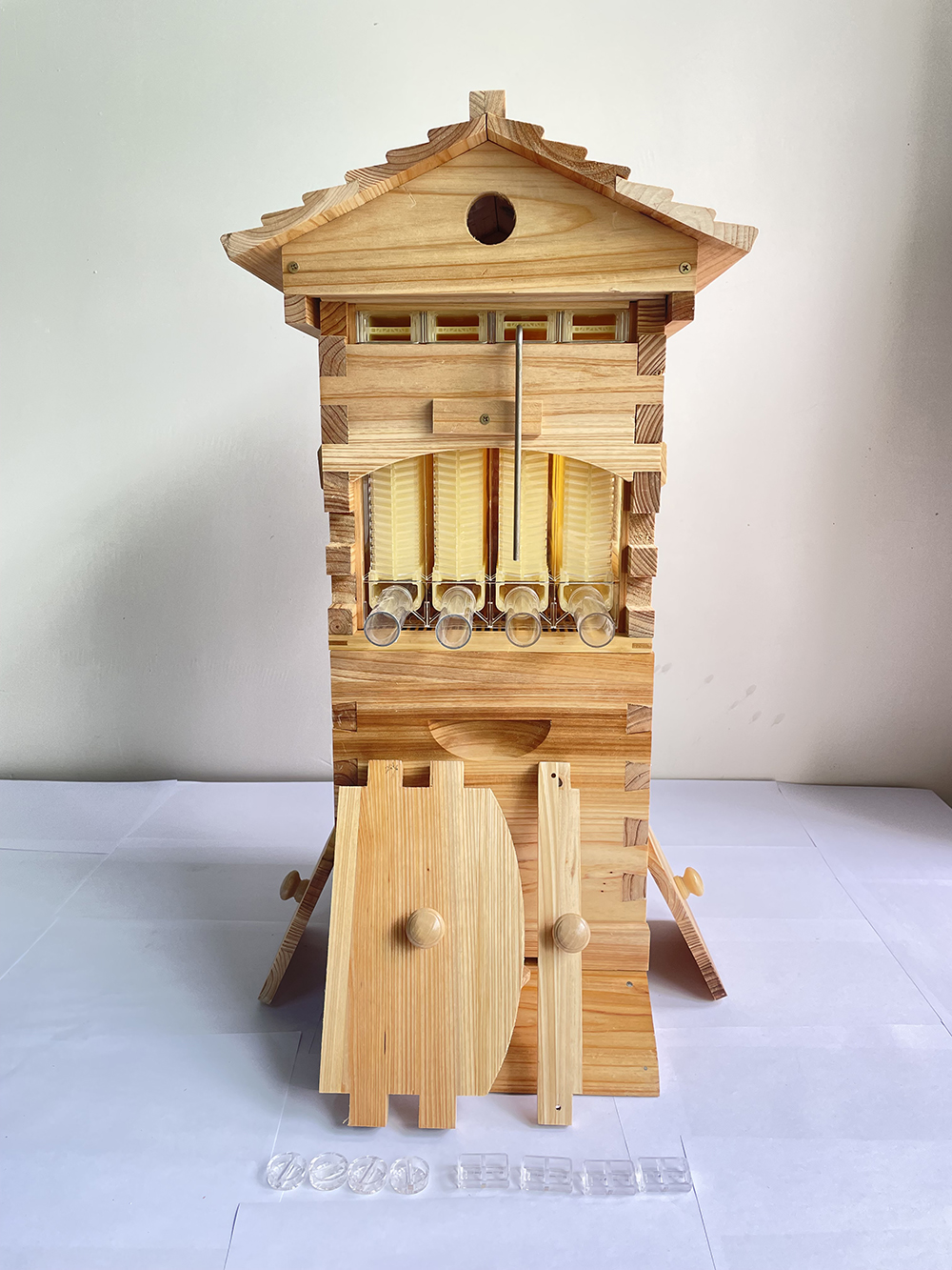 Auto Flow Bee Hives Honey Boxes Beehive + 4 x Beekeeping Frames +6 Bee Foundations with frames