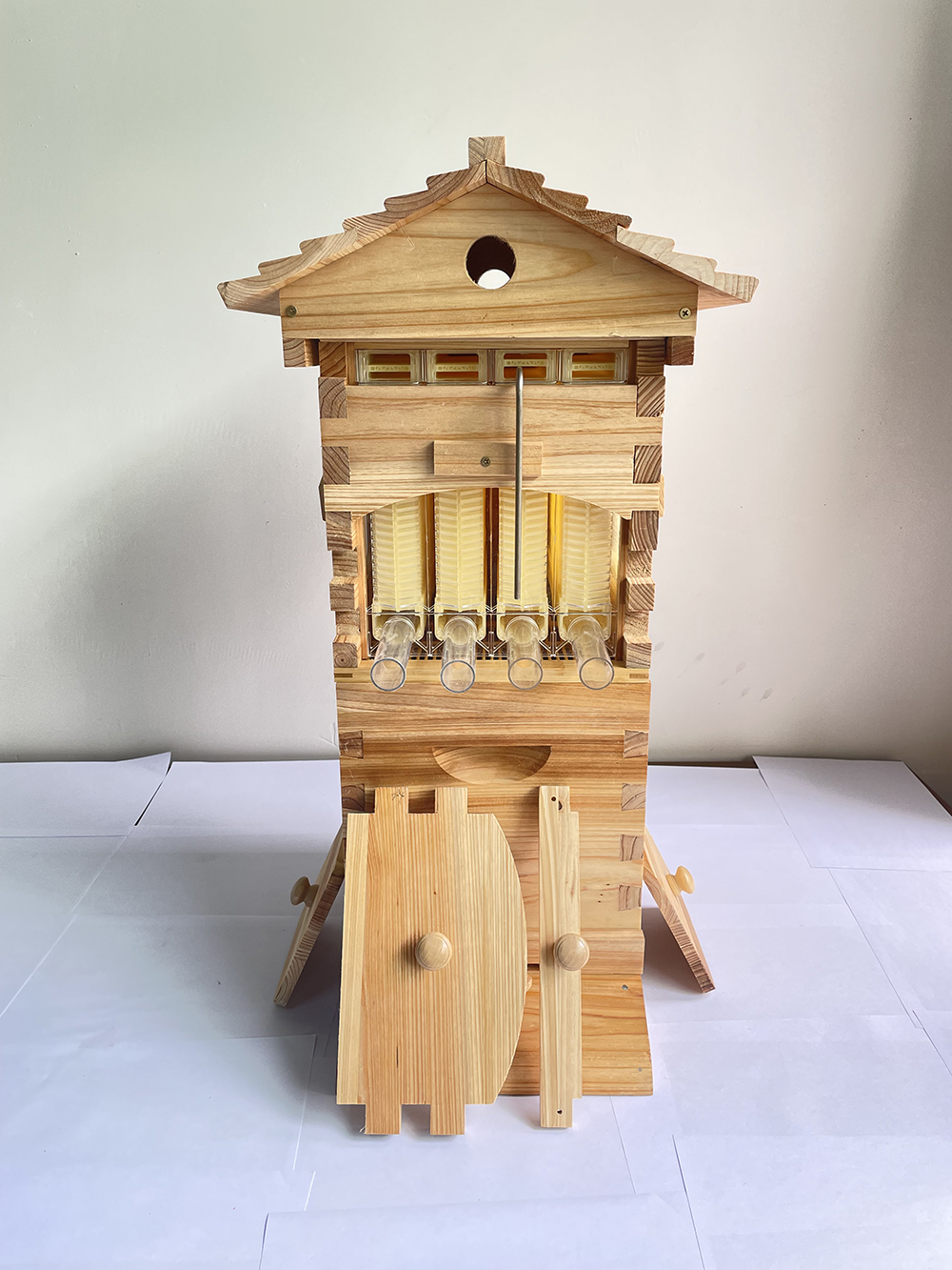 Auto Flow Bee Hives Honey Boxes Beehive + 4 x Beekeeping Frames +6 Bee Foundations with frames