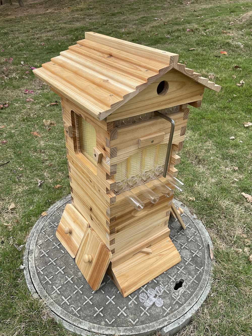 Auto Flow Bee Hives Honey Boxes Beehive + 4 x Beekeeping Frames +6 Bee Foundations with frames