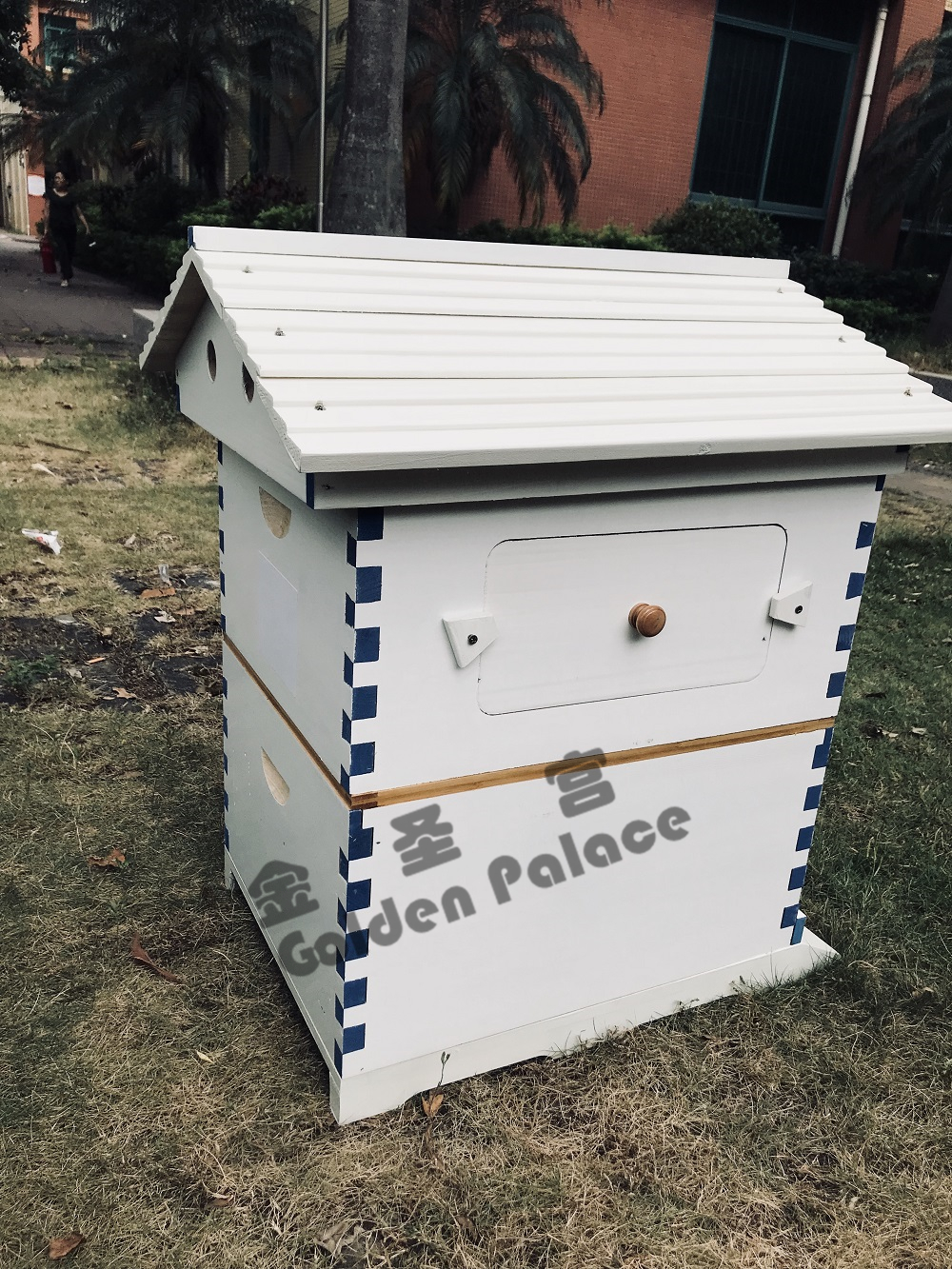 US STOCK Wooden Auto Flow Beehives Beekeeping Boxes + 7x Bee Hives Frames+ Box Stand