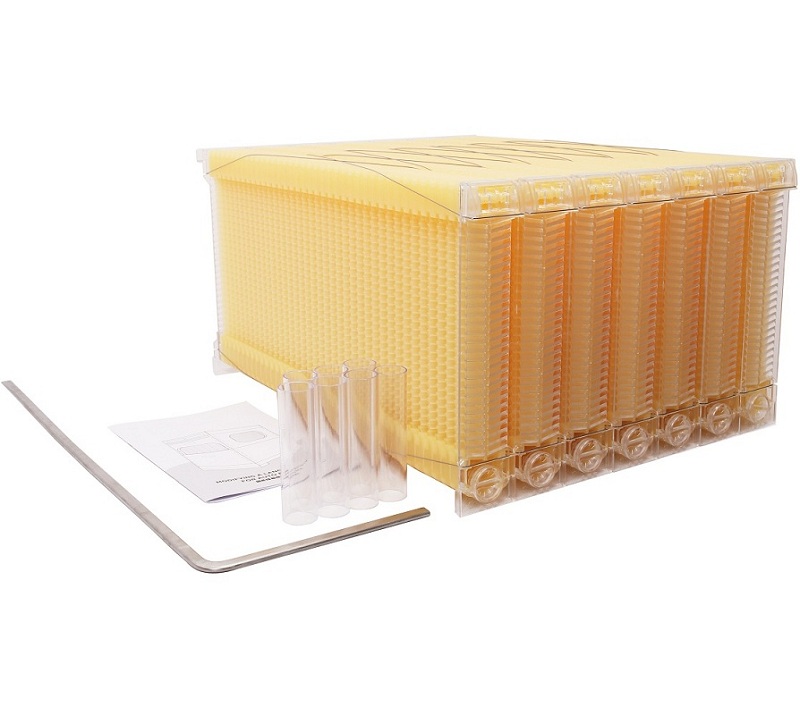 US AUTO FLOW 7PCS Hive Frame for Beehive House Upgraded Auto Honey Bee Comb