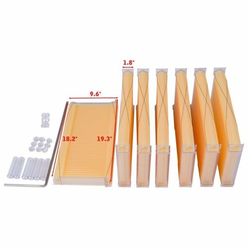 US STOCK Auto Flowing Beehives Spare Parts Beekeeping Super Box + 7 Honey Bee Frames