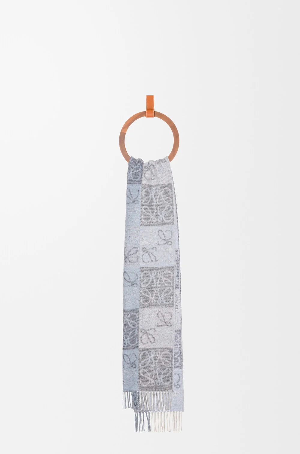 チェッカーボード スカーフ（ウール＆カシミヤ）