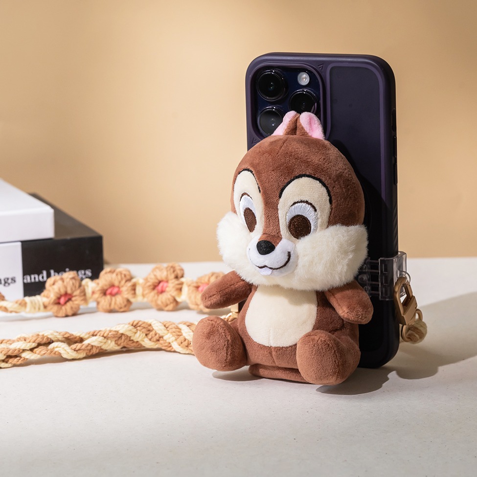 infoThink x Disney Chip & Dale Plush Mobile Strap with shopping bag (Chip)