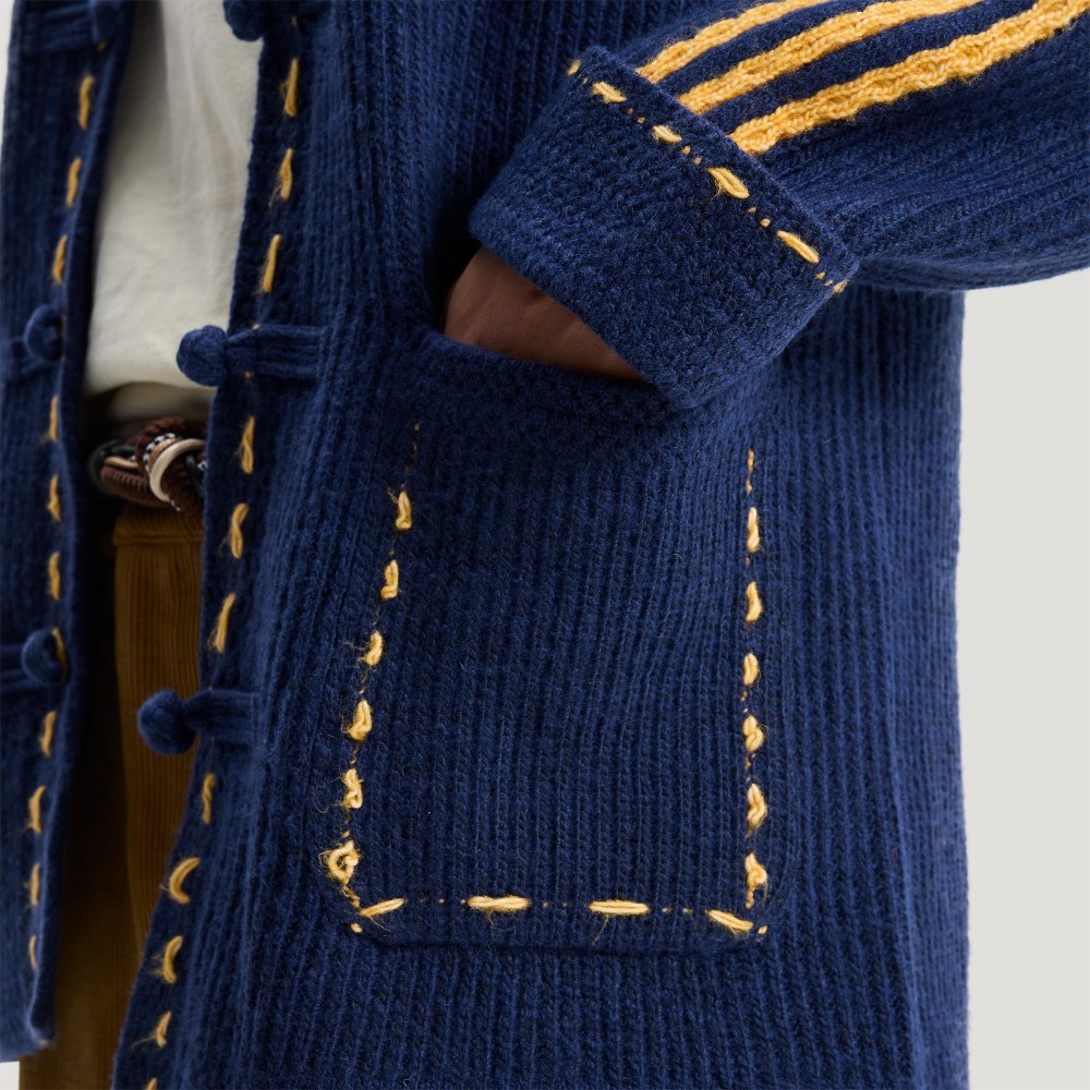 adidas CNY 2026 Tang Style Knitted Cardigan/Jacket (Blue)