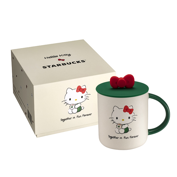 Starbucks x Hello Kitty Ceramic Mug with Red Ribbon Lid 16oz