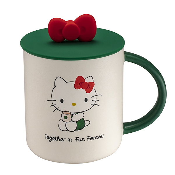 Starbucks x Hello Kitty Ceramic Mug with Red Ribbon Lid 16oz