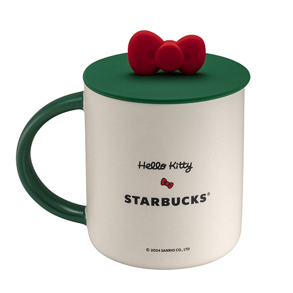 Starbucks x Hello Kitty Ceramic Mug with Red Ribbon Lid 16oz