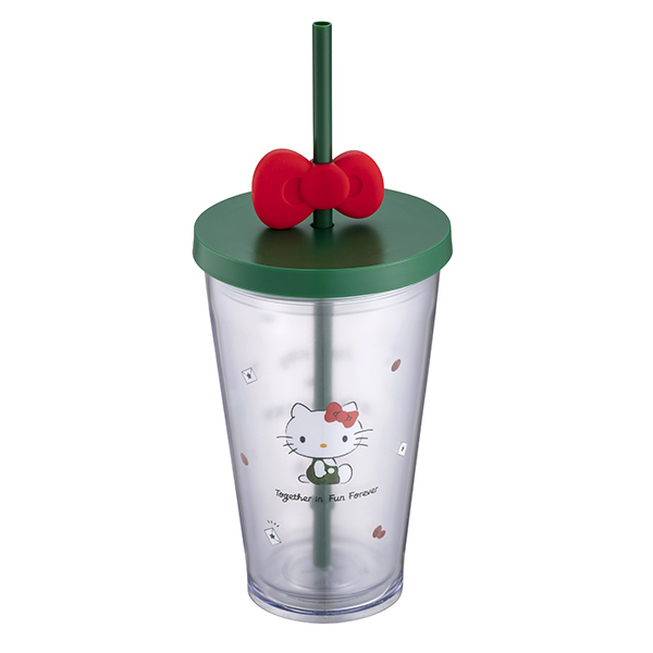 Starbucks x Hello Kitty Cold Cup with Red Ribbon Straw Clip 16oz