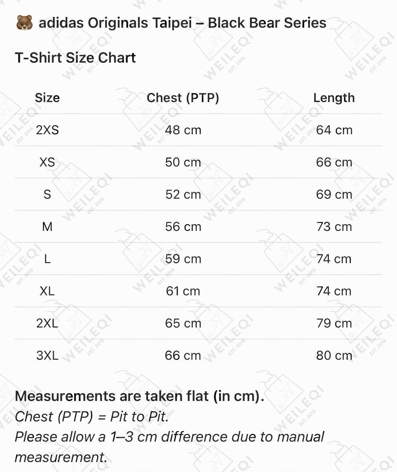 adidas Taiwan Exclusive - Taipei Black Bear unisex T-shirt (Black)