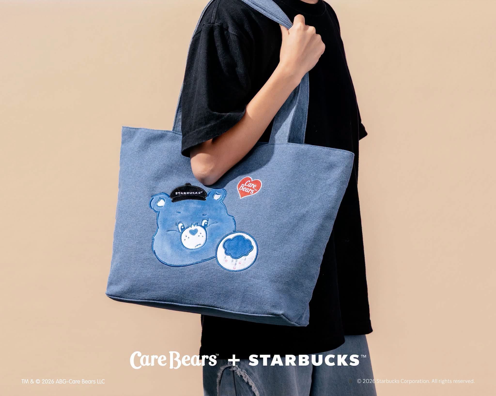 Starbucks x CARE BEARS Grumpy Bear Denim Tote