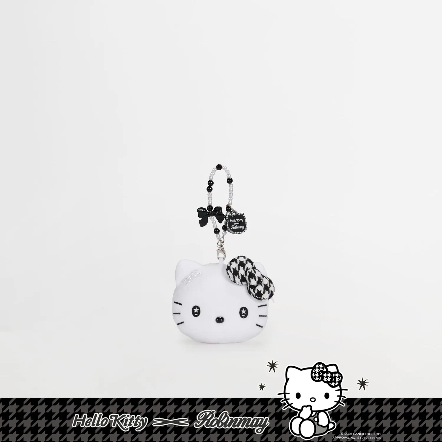 RM x Sanrio Houndstooth - Hello Kitty Coin Pouch
