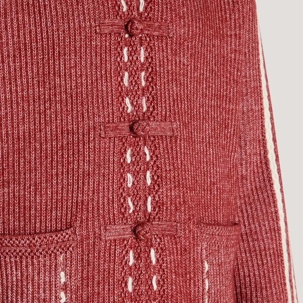 adidas CNY 2026 Tang Style Knitted Cardigan/Jacket (Brick Red)