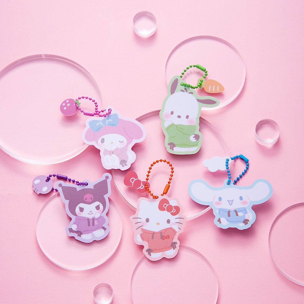 ￼Sanrio Characters in Hoodie Taiwan Easycard charm/keychain (5 designs)