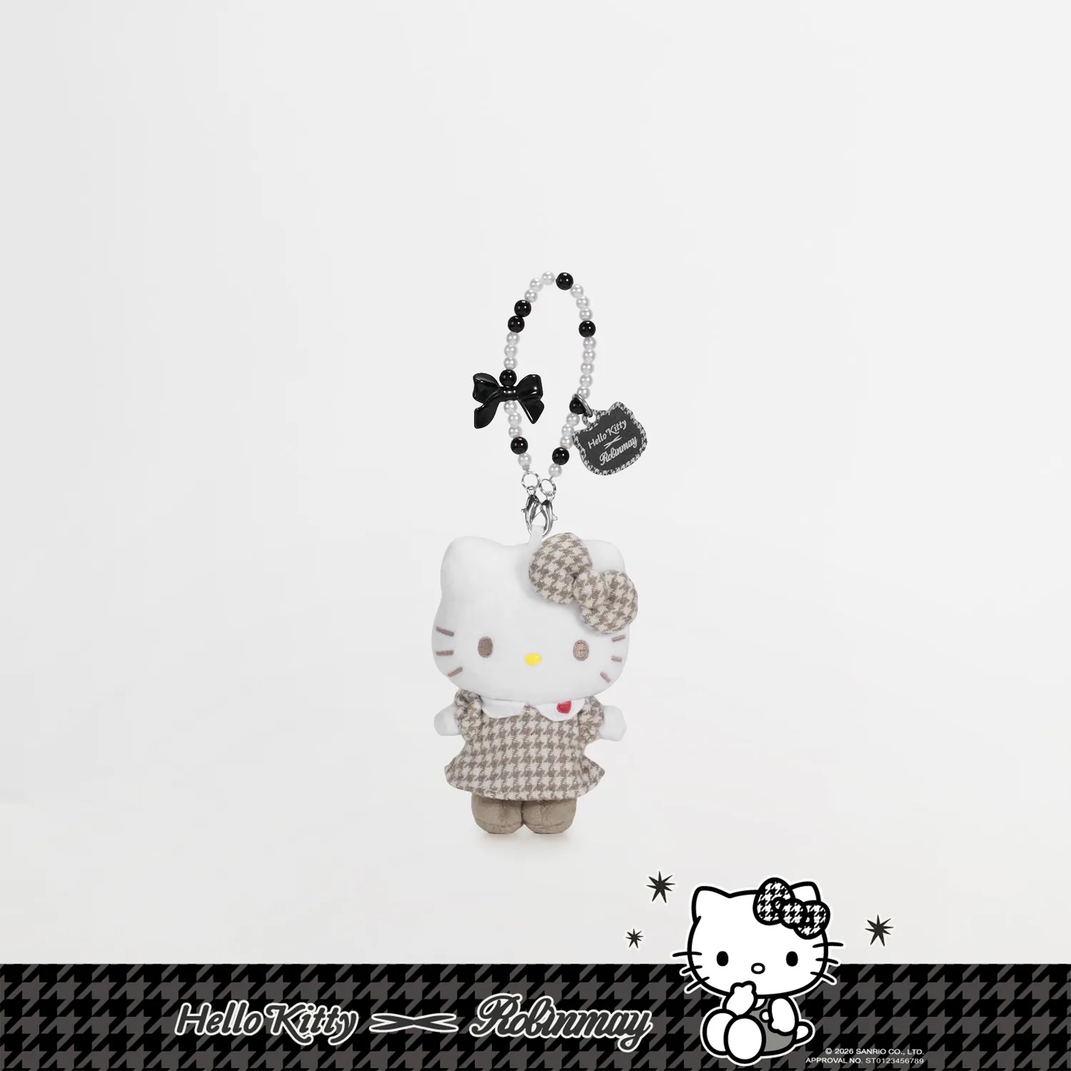 RM x Sanrio Houndstooth - Beige Hello Kitty