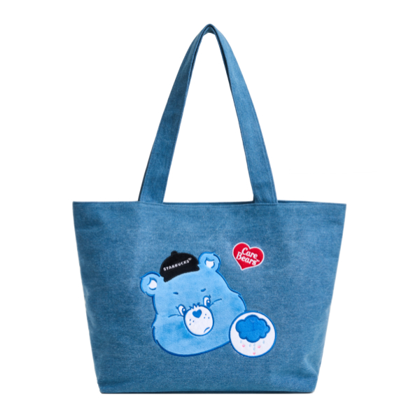 Starbucks x CARE BEARS Grumpy Bear Denim Tote
