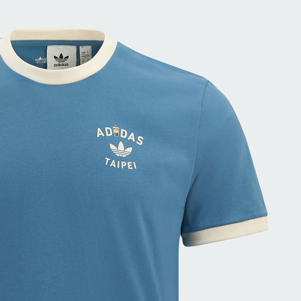 [Copy]adidas Taiwan Exclusive - Bubble Tea Taipei unisex T-shirt (Dusty Blue)