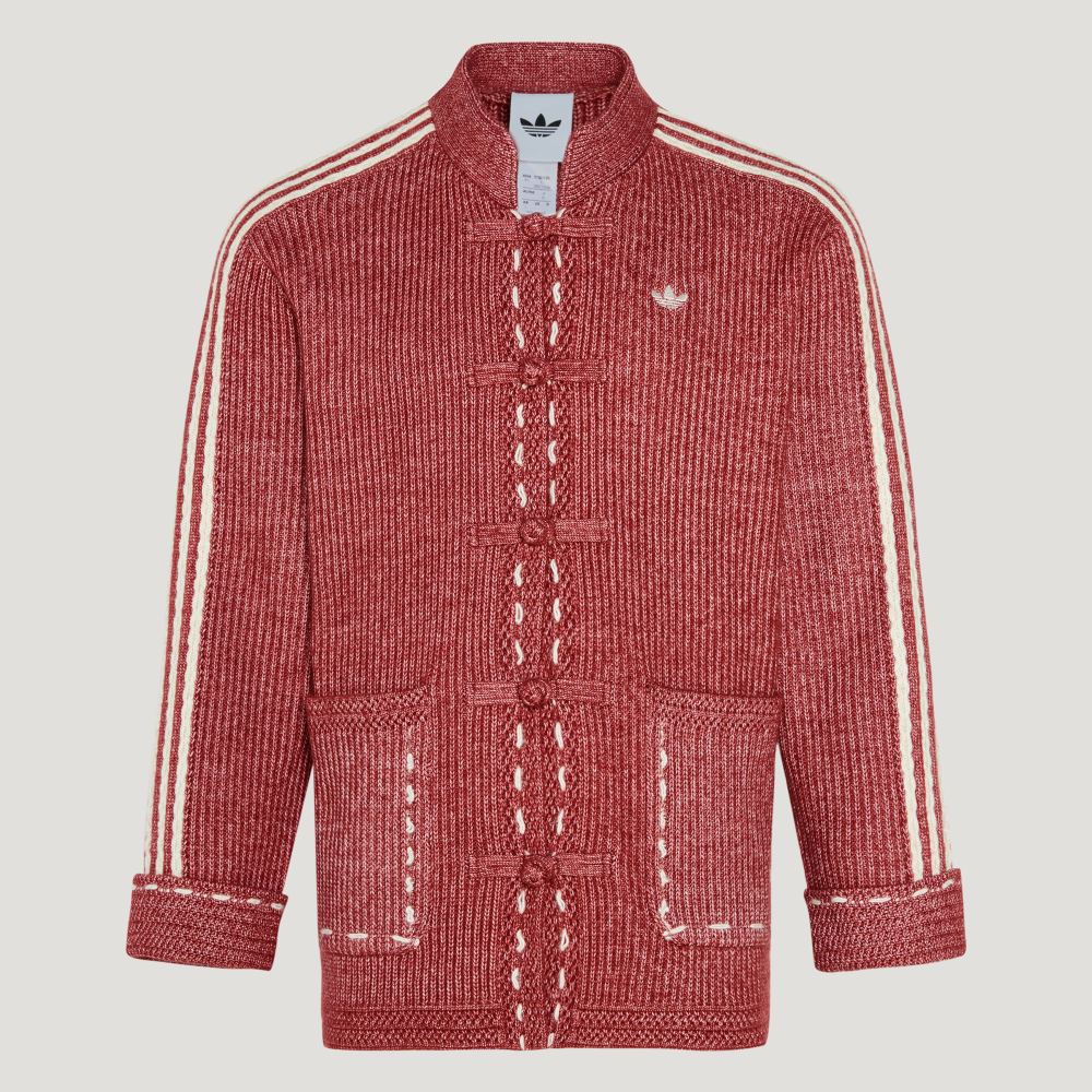 adidas CNY 2026 Tang Style Knitted Cardigan/Jacket (Brick Red)