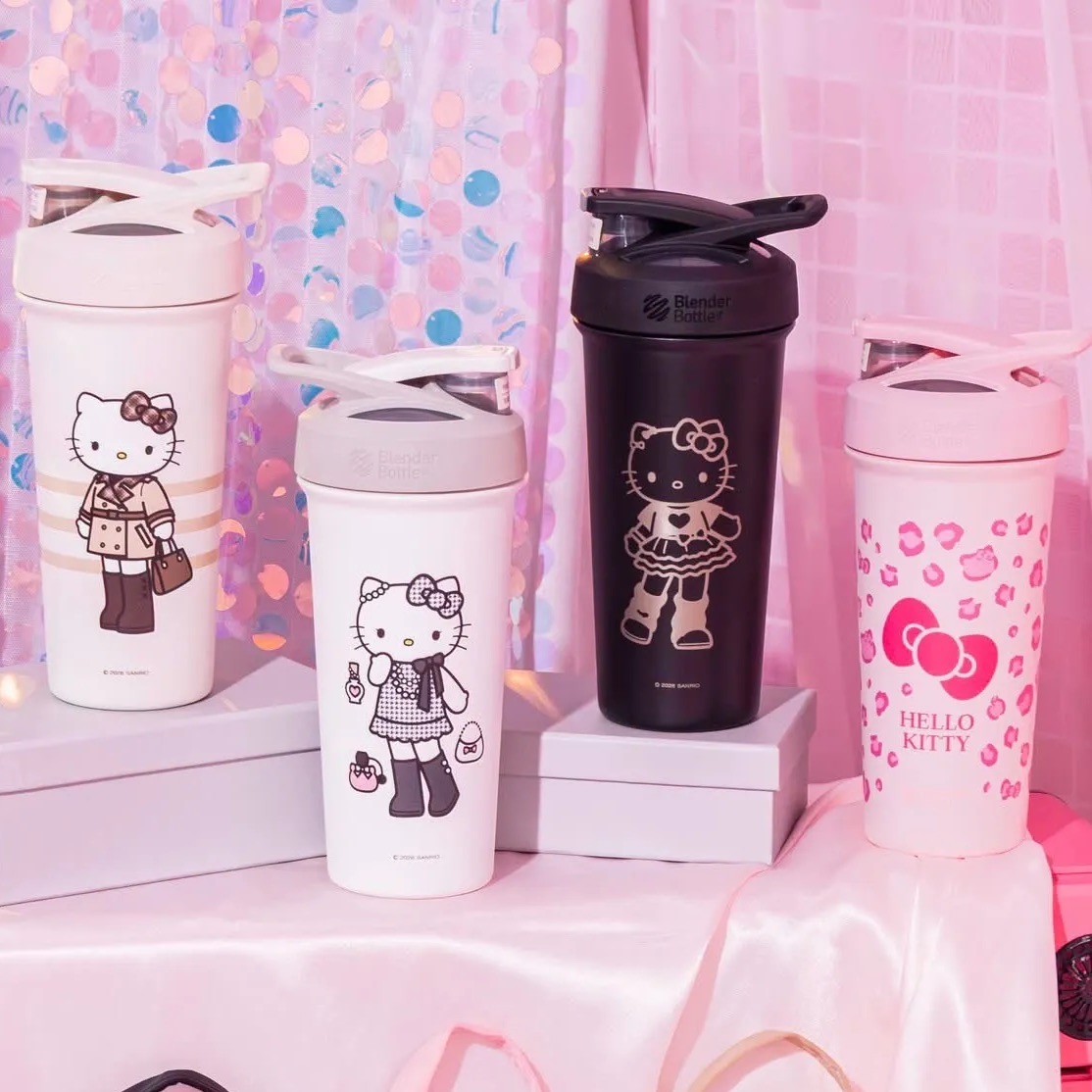 Hello Kitty x Long Legs - BlenderBottle Strada Sleek 740 ml insulated stainless steel shaker cup