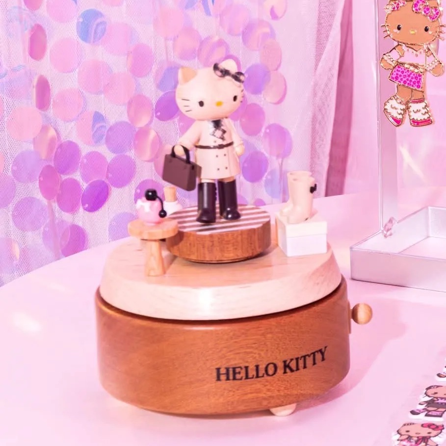 Hello Kitty x Long Legs - Wooden Musical Box