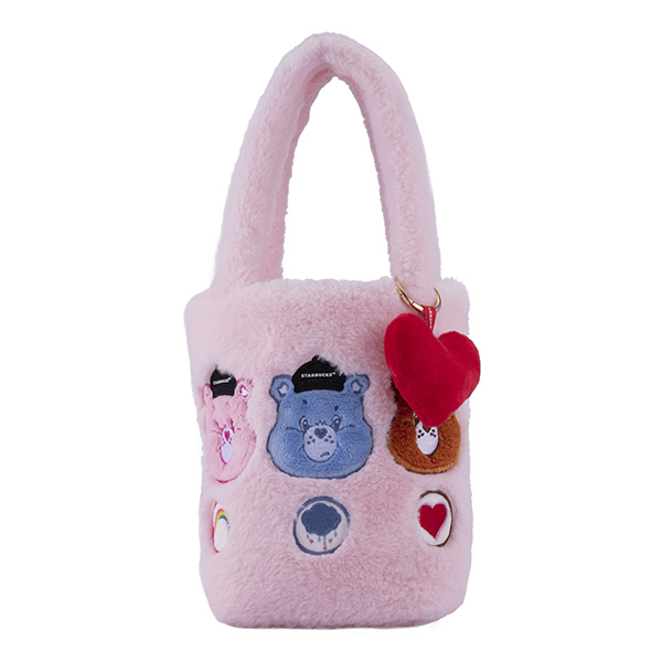 Starbucks x CARE BEARS Pink maomao carrier with heart charm