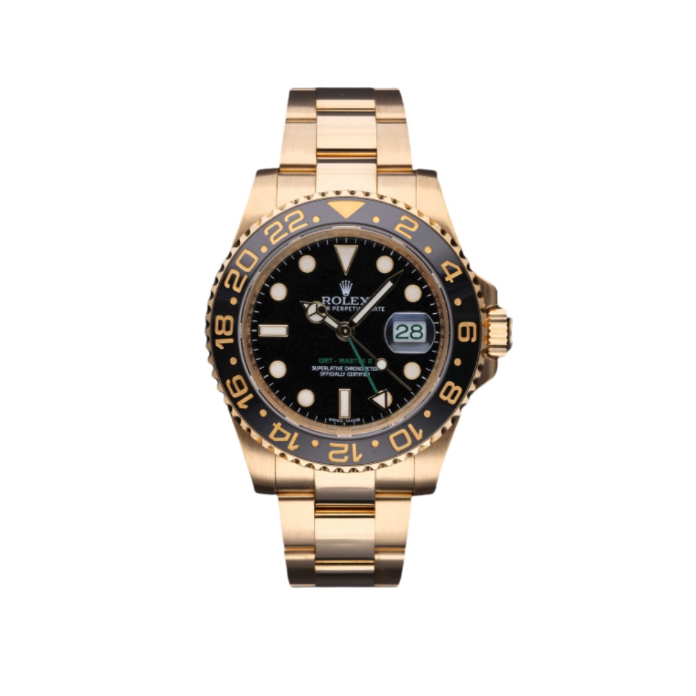 Rolex Certified Pre-Owned GMT-Master II 116718LN Yellow Gold Black Dial