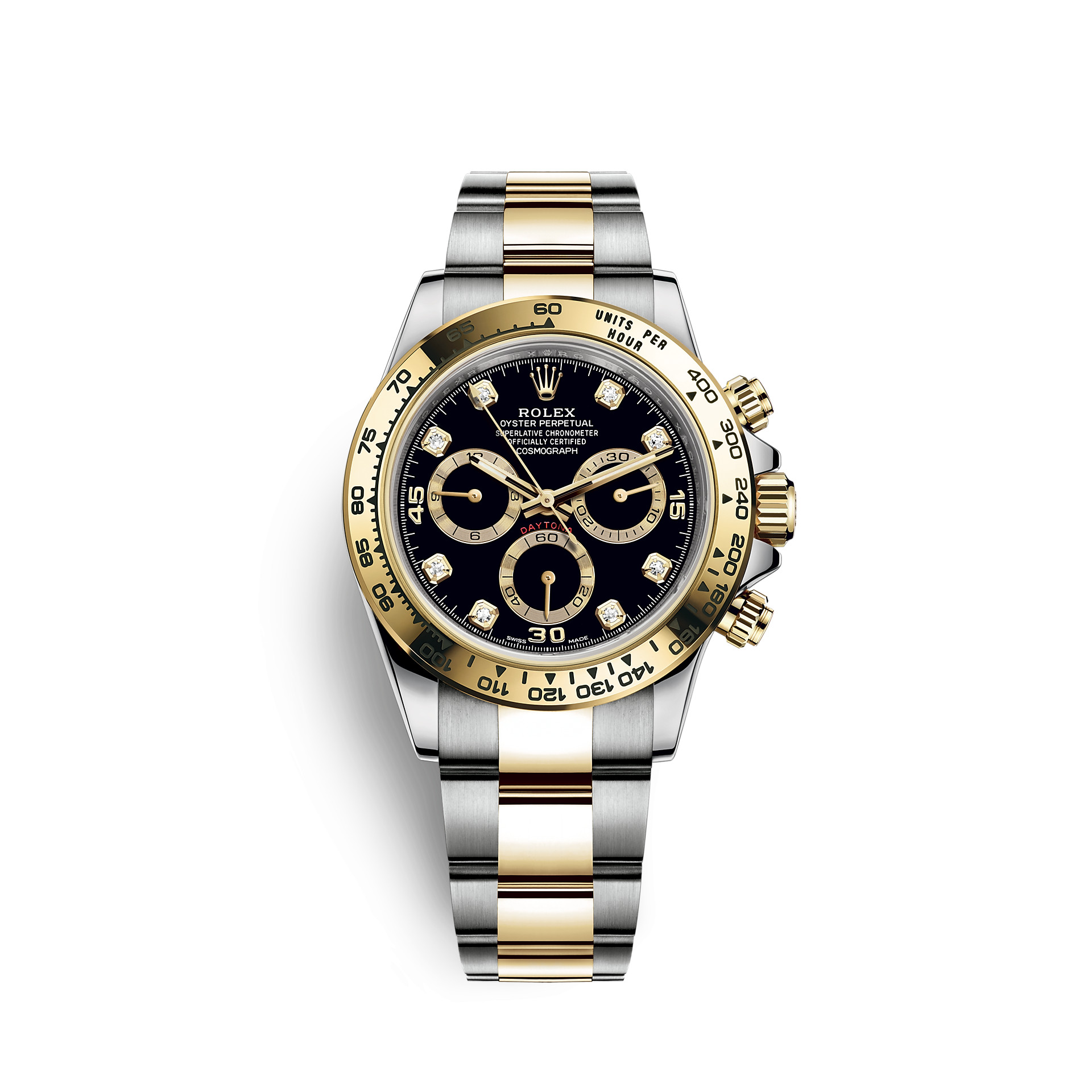 Rolex 116503 Daytona Black set with Diamonds - New