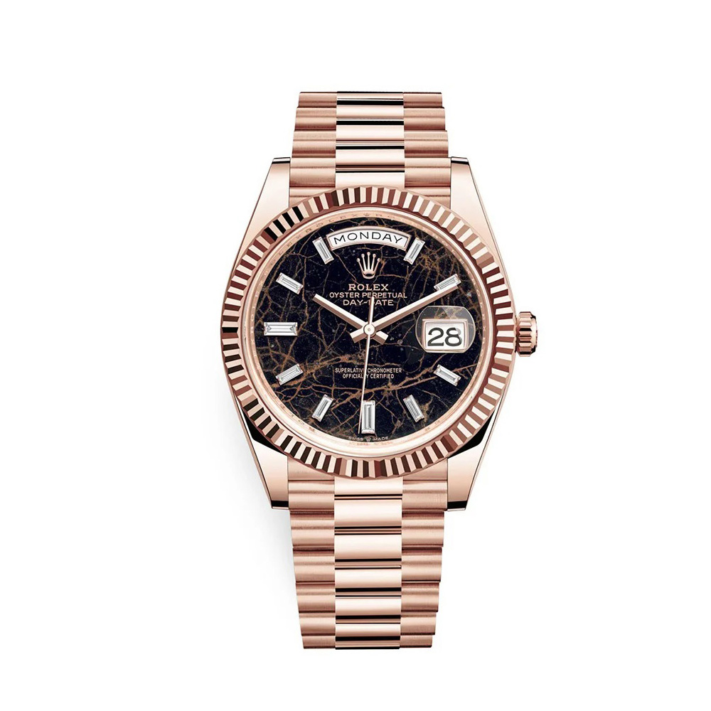 Rolex 228235 Eisenkiesel Diamond Dial Day-Date 40mm 18K Rose Gold Watch