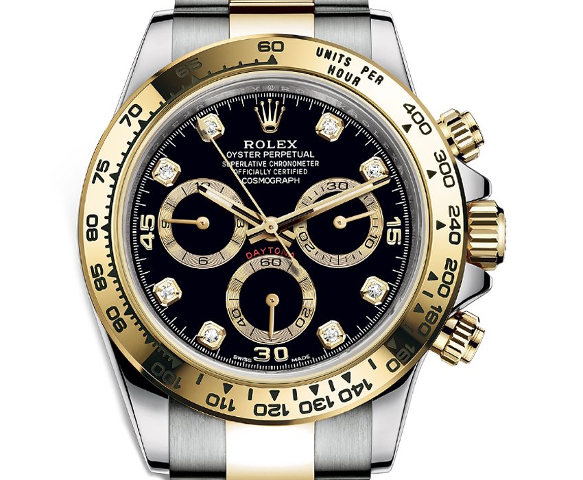 Rolex 116503 Daytona Black set with Diamonds - New
