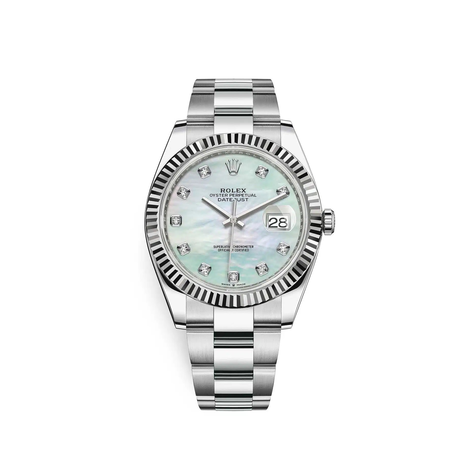 Rolex Datejust 126334 MOP Diamond Oyster 41mm Stainless Steel Watch