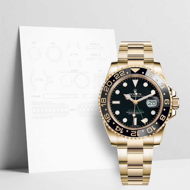Rolex Certified Pre-Owned GMT-Master II 116718LN Yellow Gold Black Dial