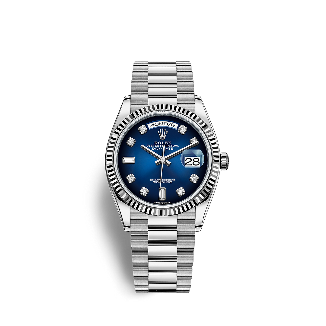 Rolex 128239 Day-Date Blue ombré w/D - New