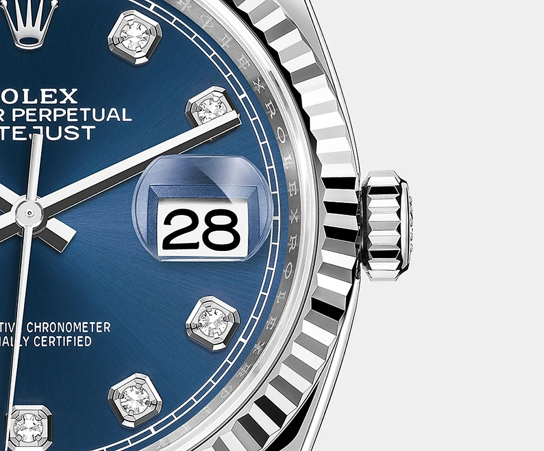 Rolex Datejust 36 126234 - Bright Blue Diamond Set Dial - Jubilee Bracelet