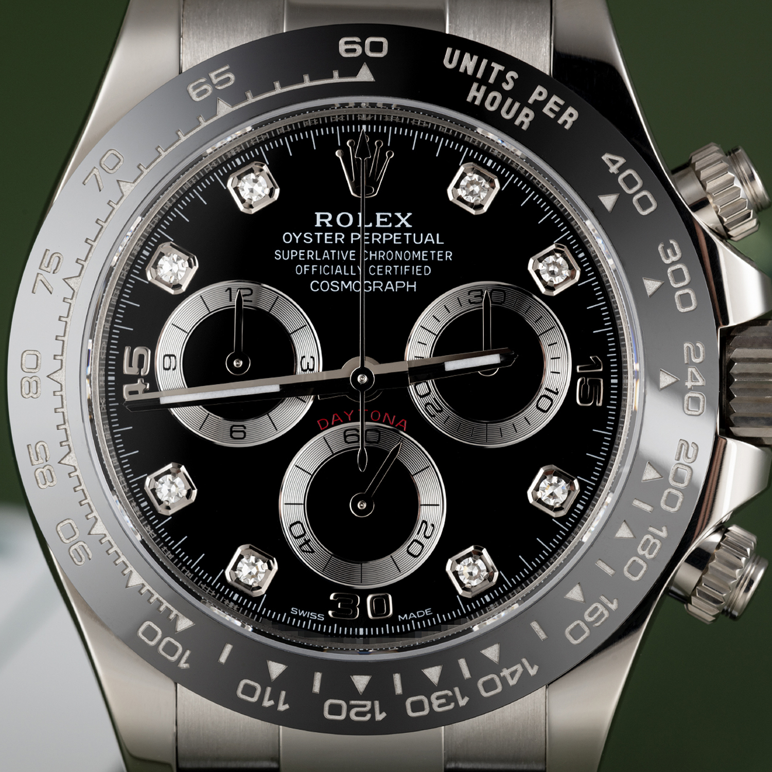 【National Day Clearance❤Today only 499】Rolex Daytona White Gold Black Dial Oysterflex Strap 116519LN-0025 Unworn