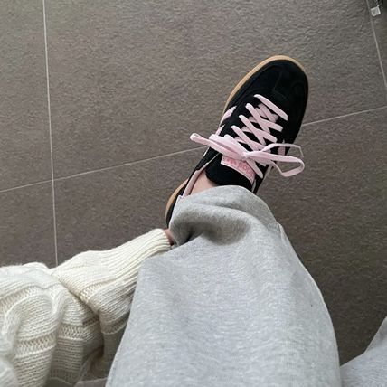 adidas スニーカー 【関税-送料込み】ADIDAS W HANDBALL SPZL BLACK PINK IE5897(15)