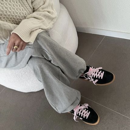 adidas スニーカー 【関税-送料込み】ADIDAS W HANDBALL SPZL BLACK PINK IE5897(5)