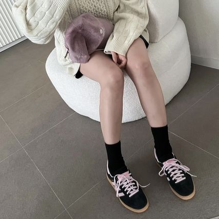 adidas スニーカー 【関税-送料込み】ADIDAS W HANDBALL SPZL BLACK PINK IE5897(8)