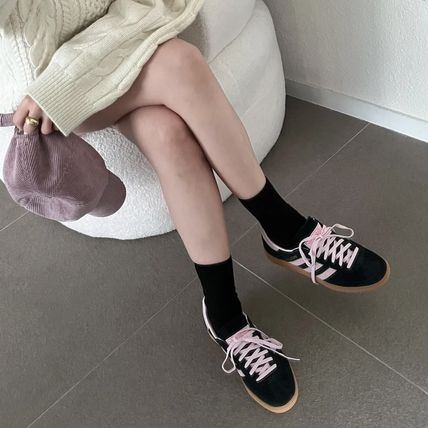 adidas スニーカー 【関税-送料込み】ADIDAS W HANDBALL SPZL BLACK PINK IE5897(7)